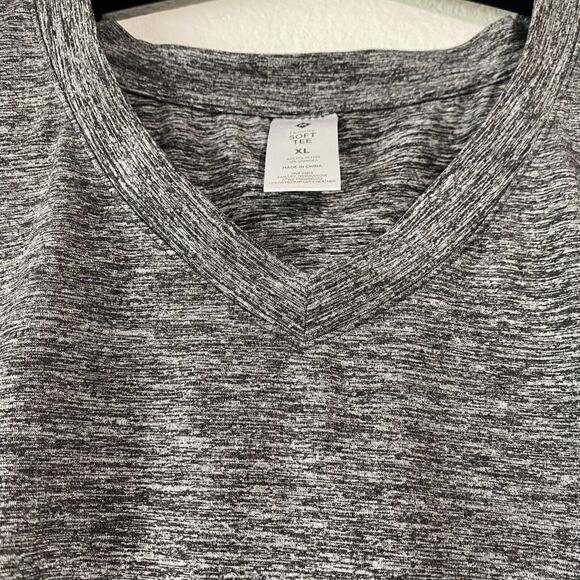 Member's Mark Soft‎ T Shirt Women's V-neck Gray Size XL Stretch Short Sleeve - Picture 7 of 9
